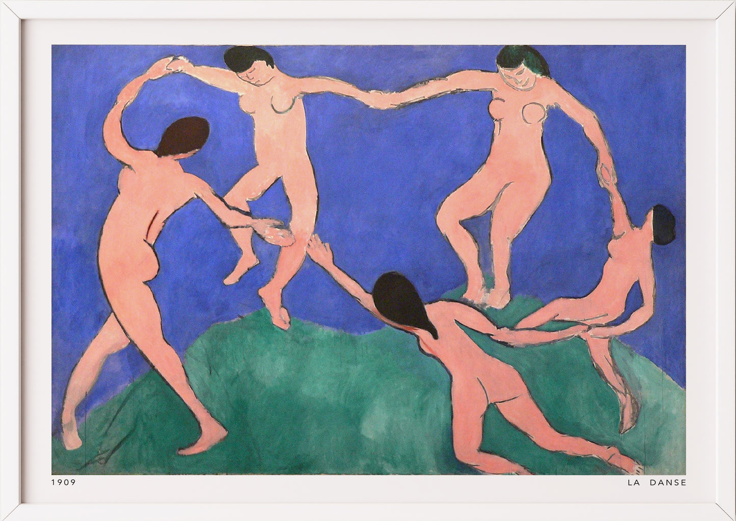 Dance I von Henri Matisse Kunstdruck im weißen Rahmen