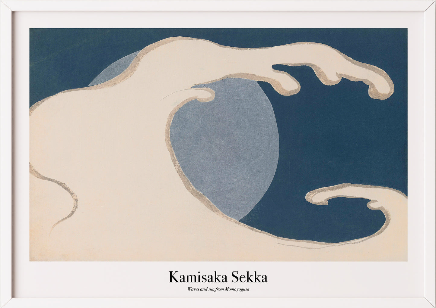 Detailansicht des Posters Kamisaka Sekka – Waves and Sun (from Momoyogusa)