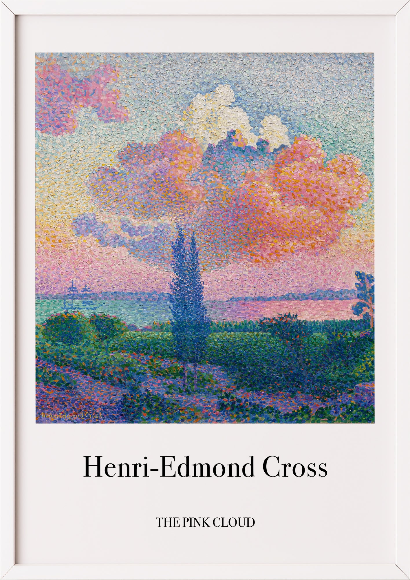Nahaufnahme von The Pink Cloud von Henri Edmond Cross als Poster
