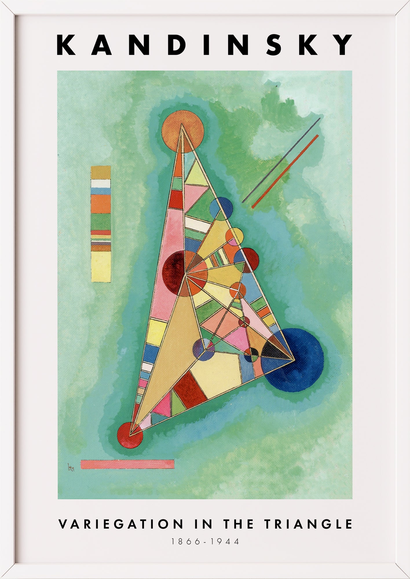 Nahaufnahme von Variegation in the Triangle von Wassily Kandinsky als Poster