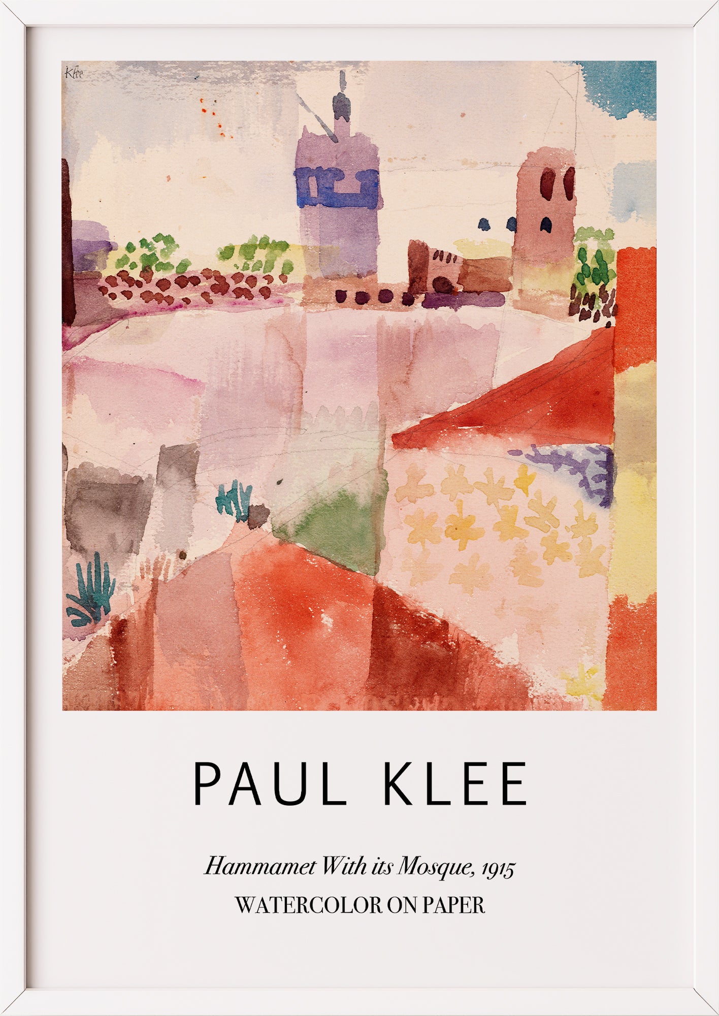Nahaufnahme von Hammamet With its Mosque von Paul Klee als Poster