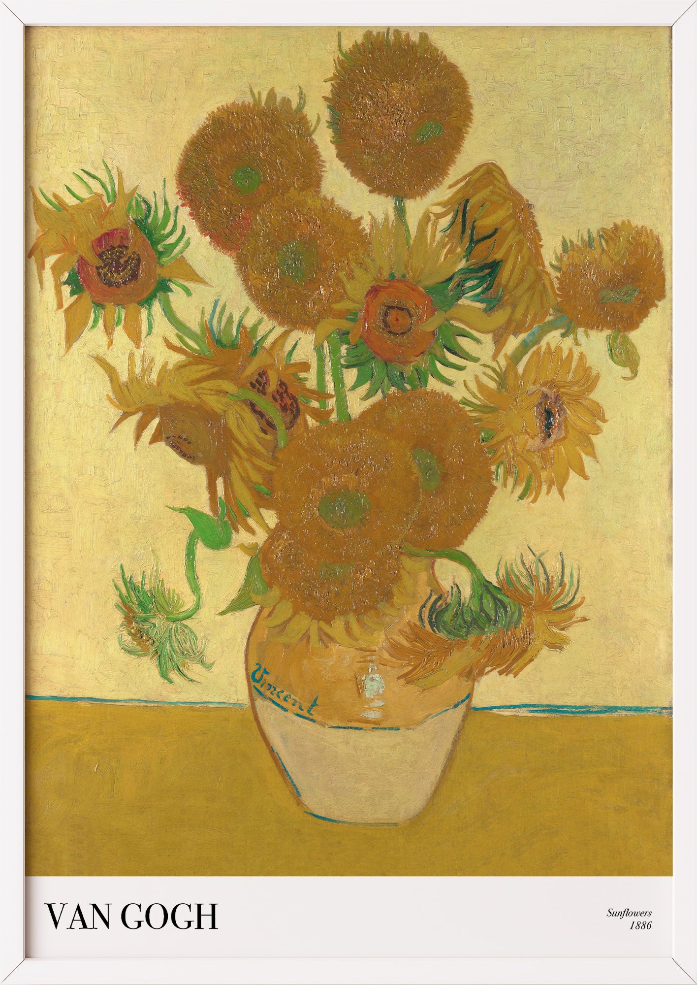 Nahaufnahme von Sunflowers von Vincent van Gogh als Poster