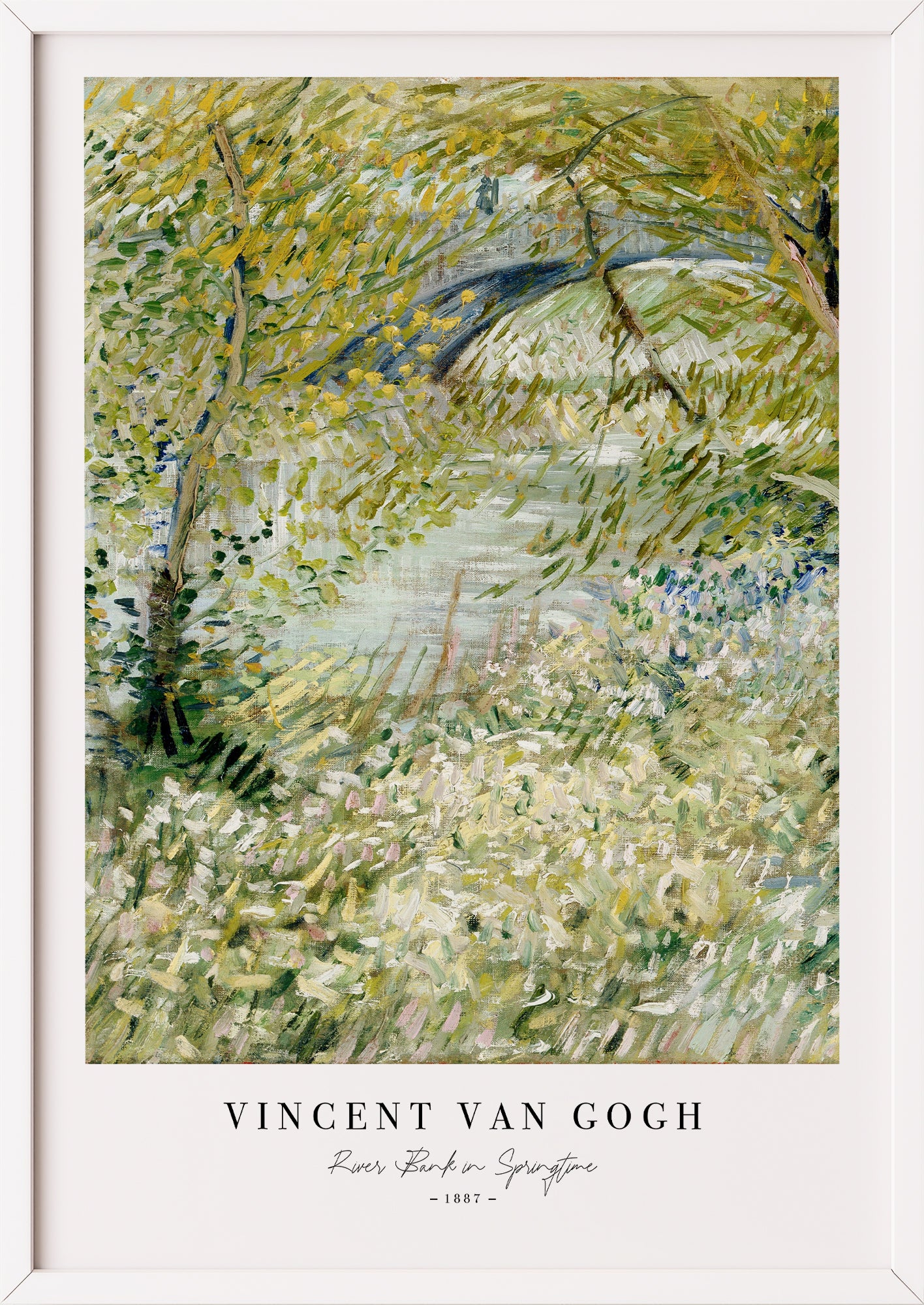 Nahaufnahme von River Bank in Springtime von Vincent van Gogh als Poster