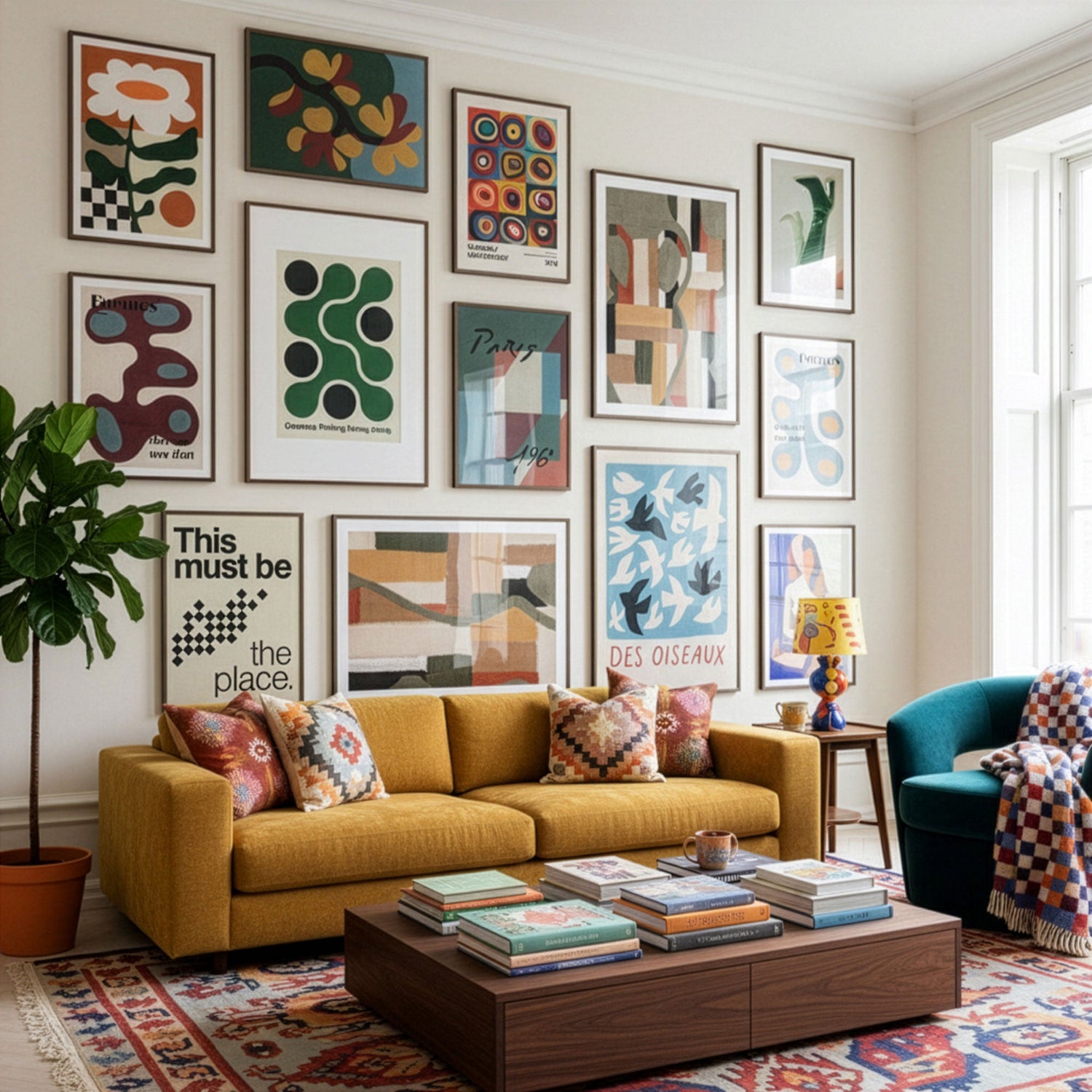 farbwelt bunt interior design poster druck