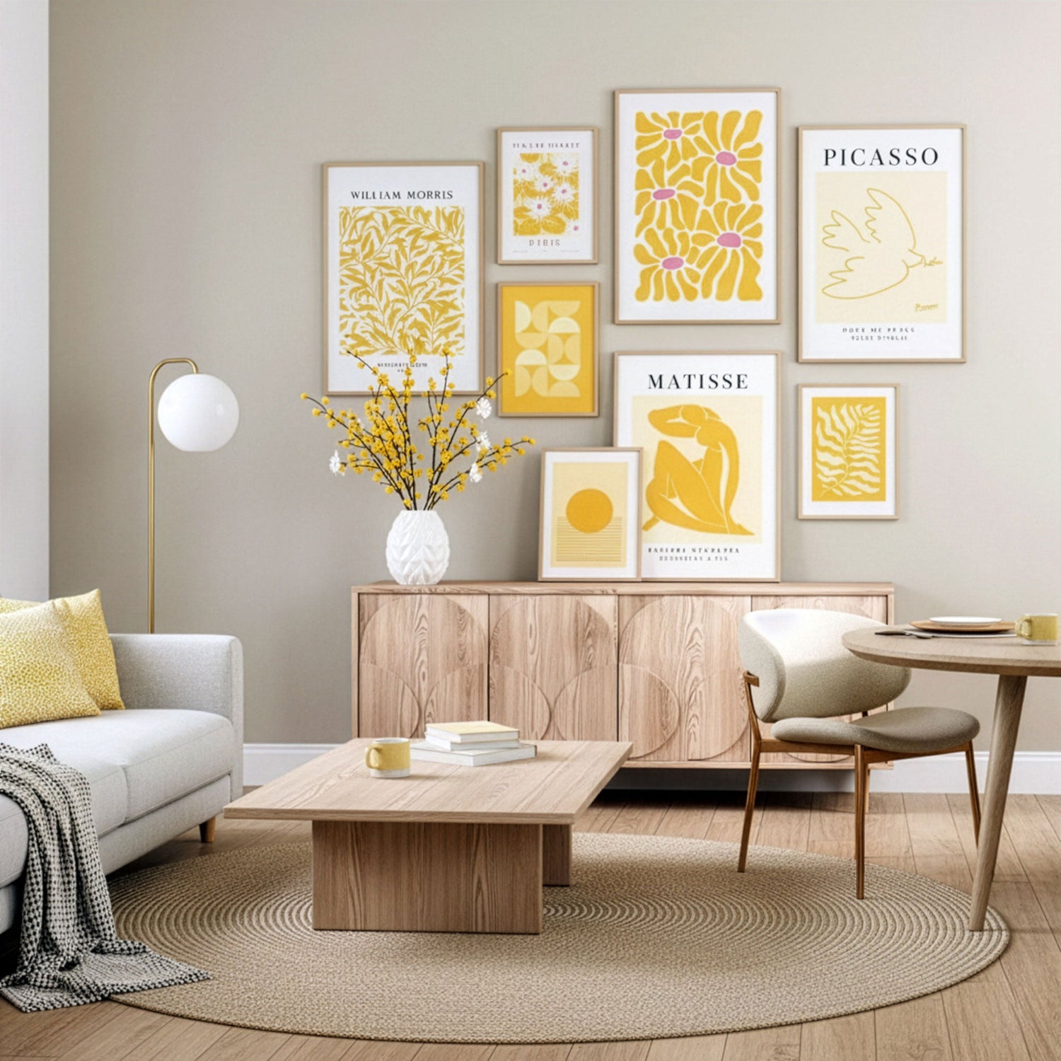 farbwelt gelb interior design poster druck