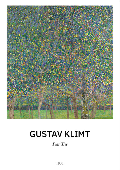 Pear Tree von Gustav Klimt als Poster, freigestellt auf weißem Hintergrund