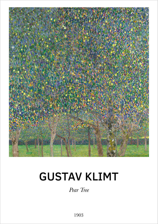 Pear Tree von Gustav Klimt als Poster, freigestellt auf weißem Hintergrund