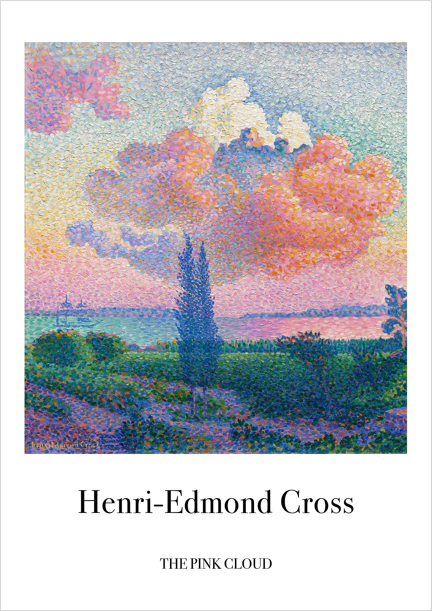 The Pink Cloud von Henri Edmond Cross als Poster, freigestellt auf weißem Hintergrund