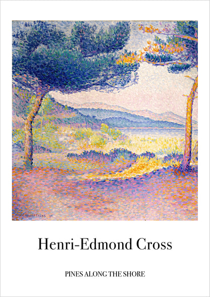 Pines Along the Shore von Henri Edmond Cross als Poster, freigestellt auf weißem Hintergrund