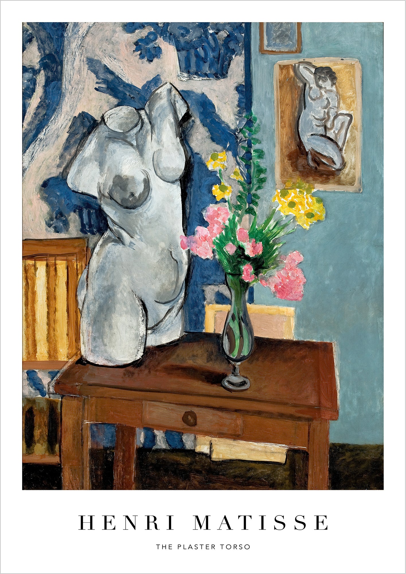 Plaster Torso von Henri Matisse Poster auf weißem Hintergrund freigestellt