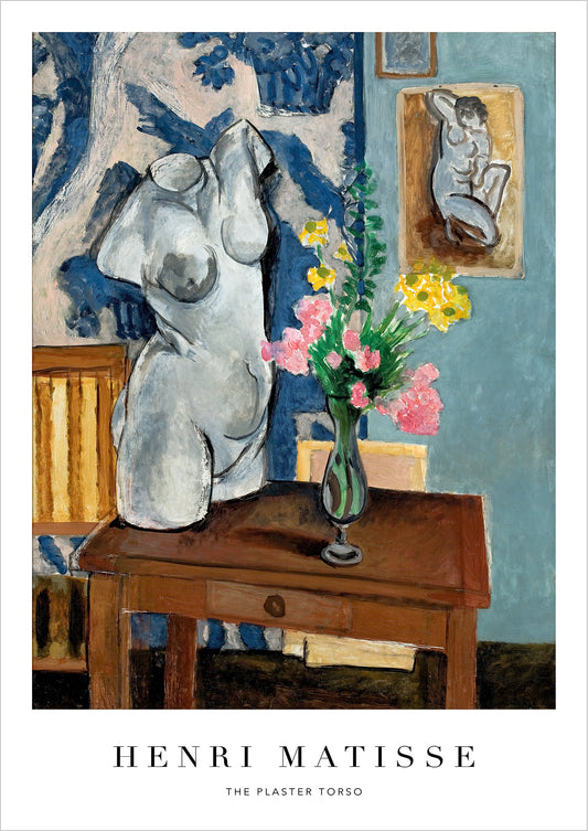 Plaster Torso von Henri Matisse Poster auf weißem Hintergrund freigestellt