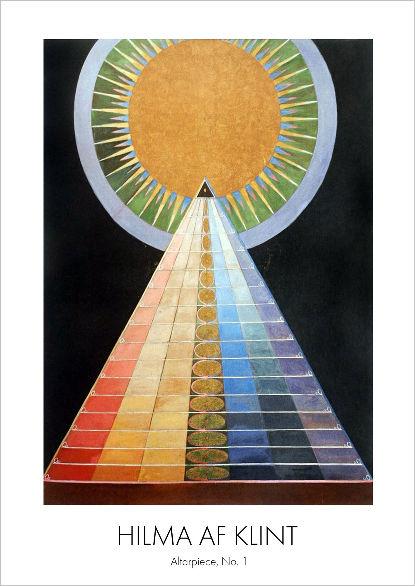 Altarpiece, No.1 von Hilma af Klint als Poster, freigestellt auf weißem Hintergrund