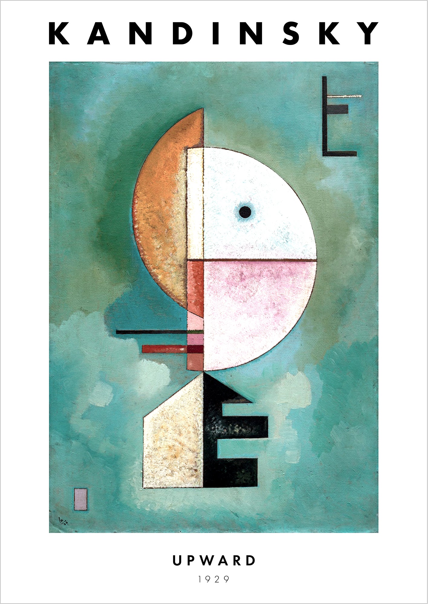Upward von Wassily Kandinsky als Poster, freigestellt auf weißem Hintergrund