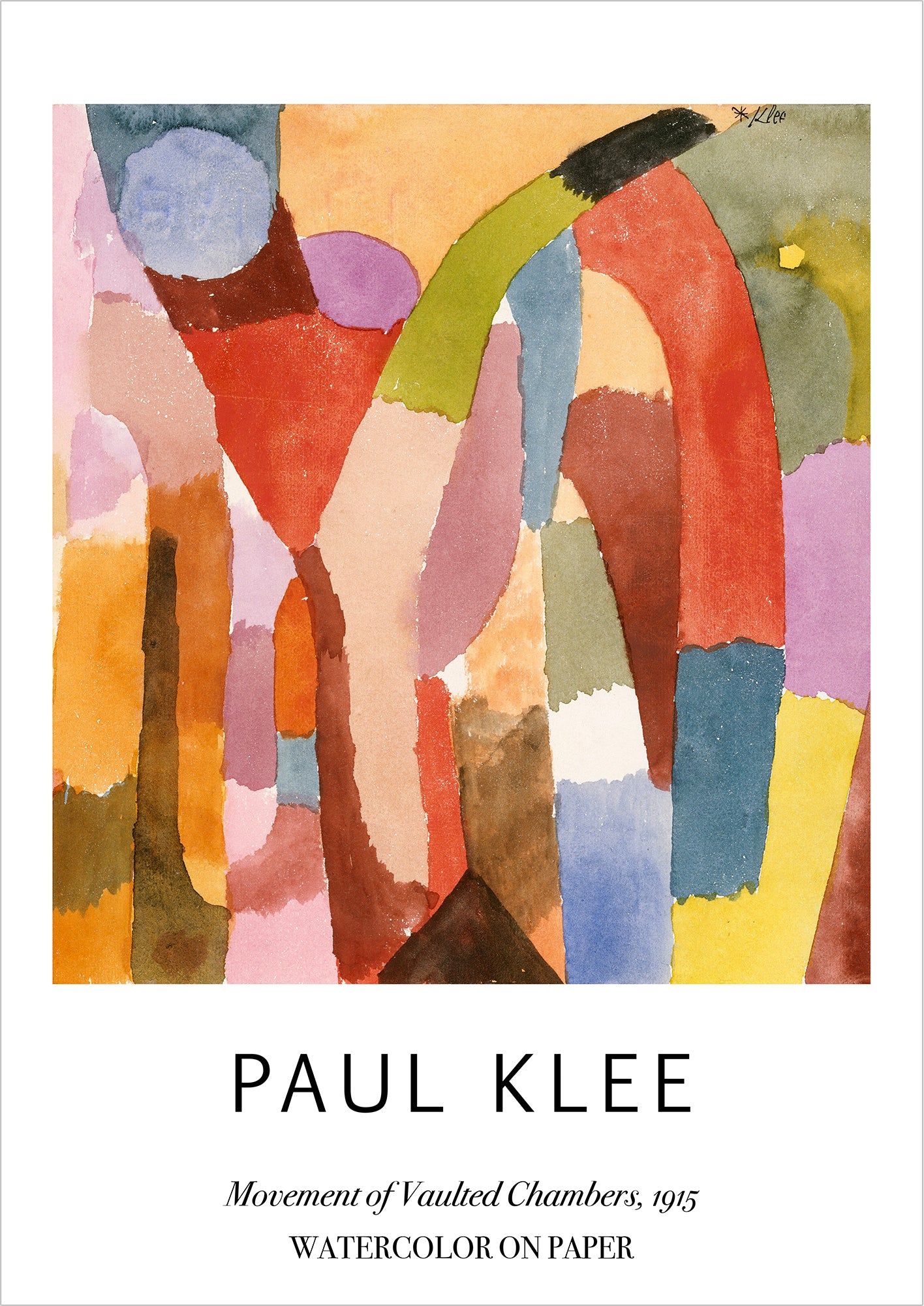 Movement of Vaulted Chambers von Paul Klee als Poster, freigestellt auf weißem Hintergrund