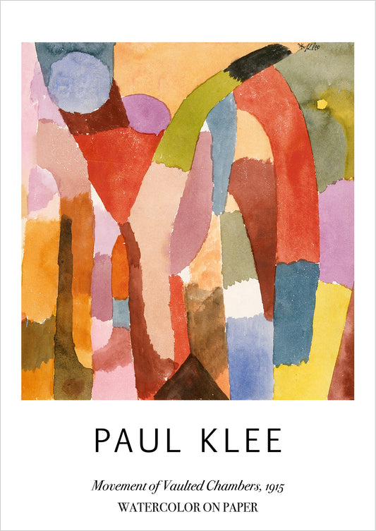 Movement of Vaulted Chambers von Paul Klee als Poster, freigestellt auf weißem Hintergrund
