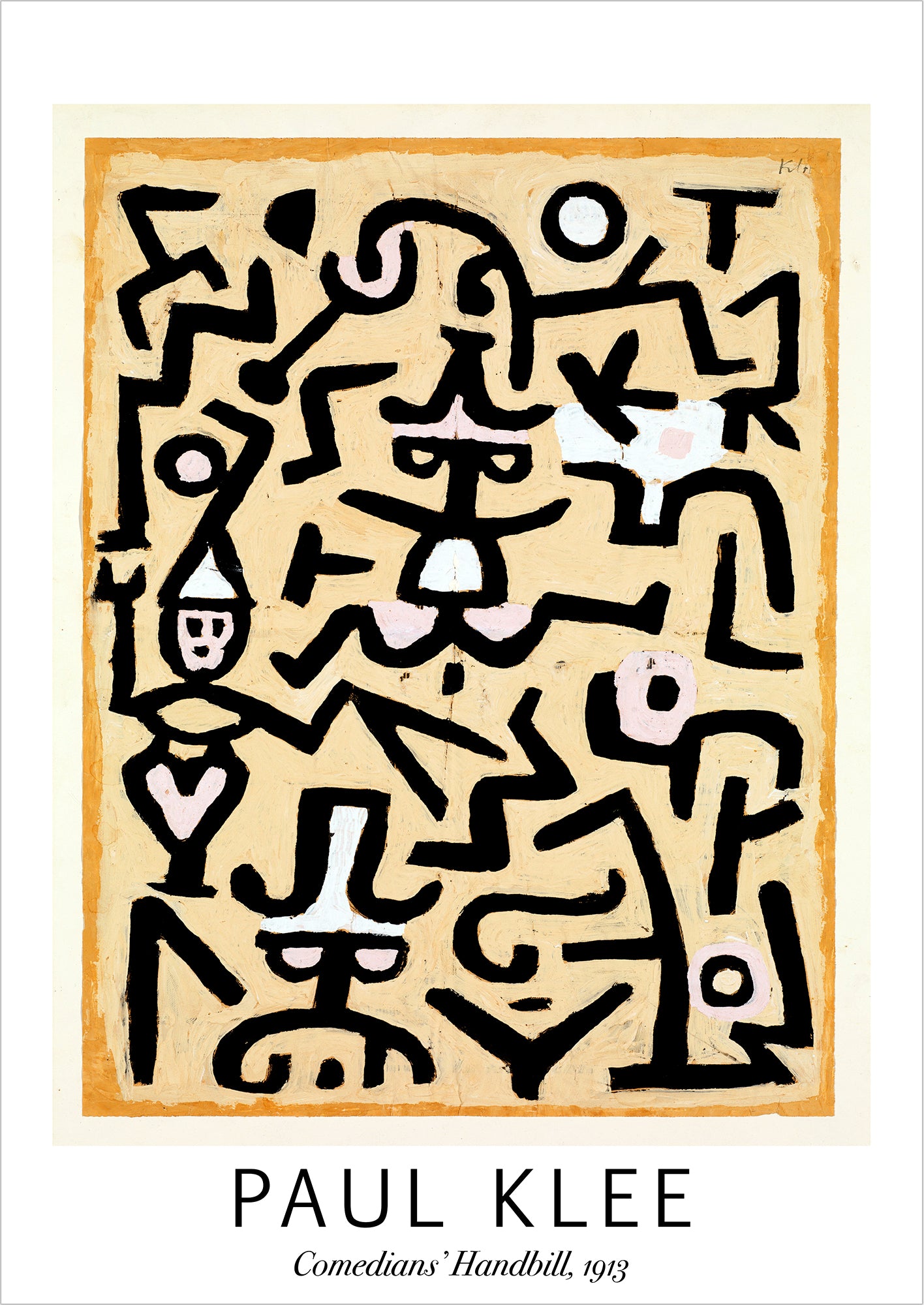 Comedians’ Handbill von Paul Klee als Poster, freigestellt auf weißem Hintergrund
