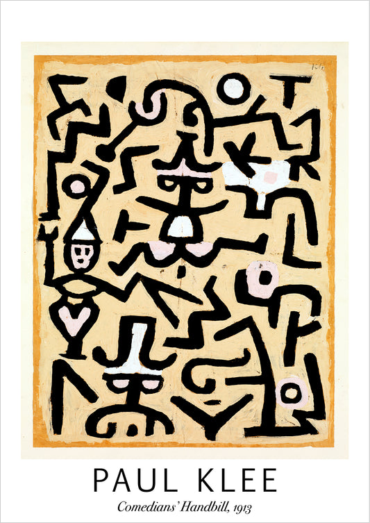 Comedians’ Handbill von Paul Klee als Poster, freigestellt auf weißem Hintergrund