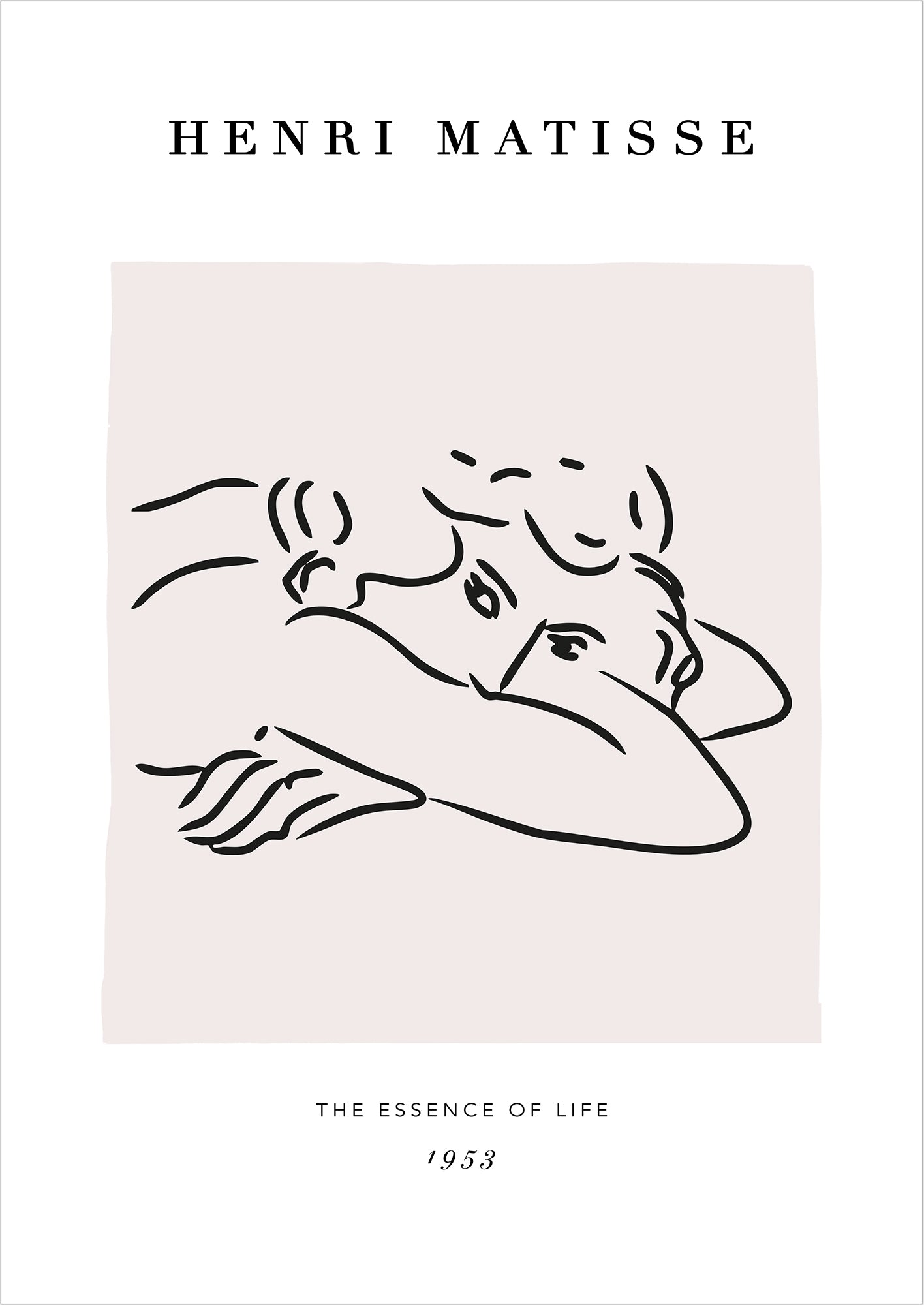 Reclining Woman von Henri Matisse Poster auf weißem Hintergrund freigestellt