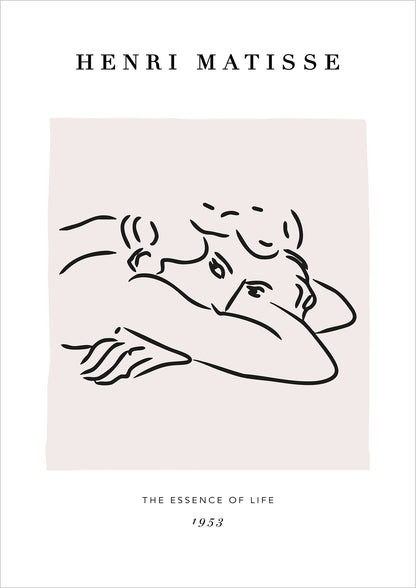 Reclining Woman von Henri Matisse Poster auf weißem Hintergrund freigestellt