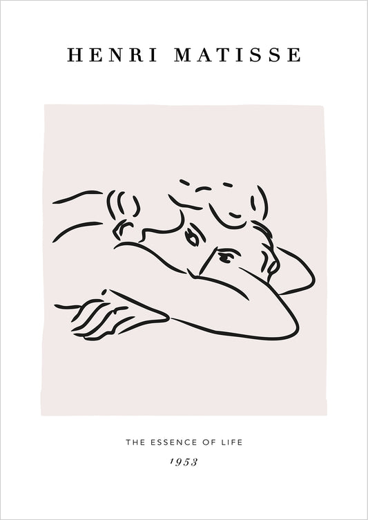 Reclining Woman von Henri Matisse Poster auf weißem Hintergrund freigestellt