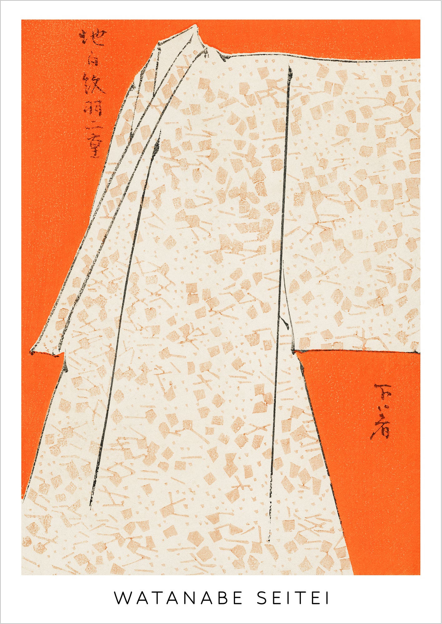Japanese Robe Illustration von Watanabe Seitei als Poster, freigestellt auf weißem Hintergrund