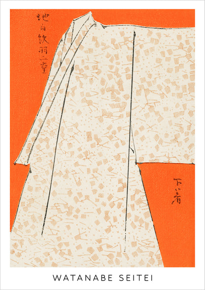 Japanese Robe Illustration von Watanabe Seitei als Poster, freigestellt auf weißem Hintergrund