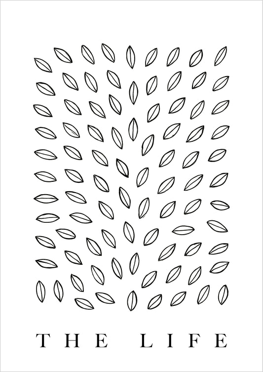 Symmetrisches Blättermuster als modernes Wanddesign