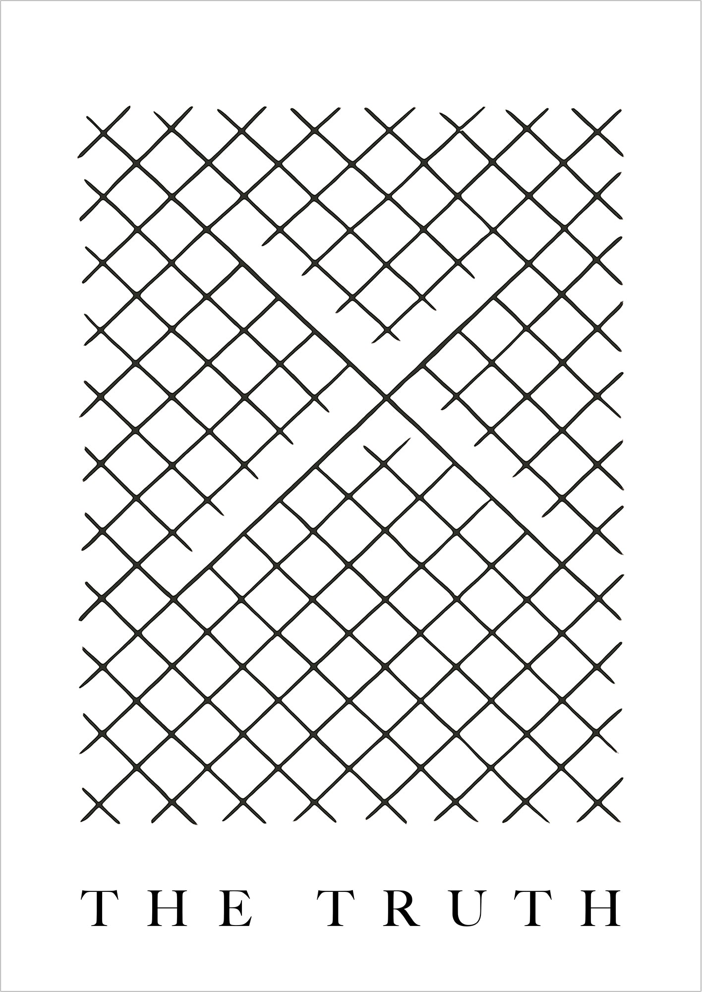 Minimalistisches Linienmuster mit X-förmiger Struktur