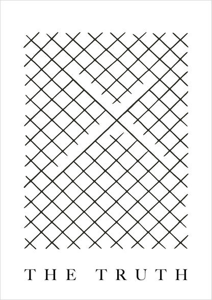 Minimalistisches Linienmuster mit X-förmiger Struktur