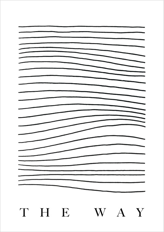 Wellenförmige horizontale Linien auf weißem Hintergrund