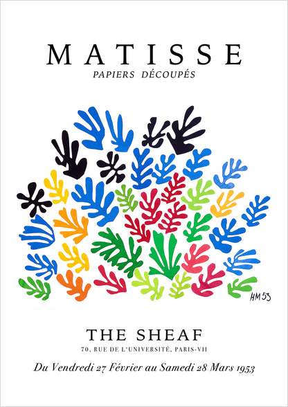 The Sheaf von Henri Matisse Poster auf weißem Hintergrund freigestellt
