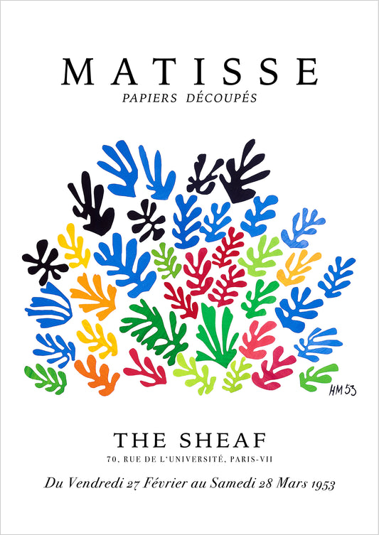 The Sheaf von Henri Matisse Poster auf weißem Hintergrund freigestellt