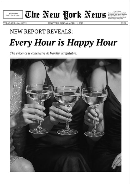 Poster Every Hour is Happy Hour freigestellt