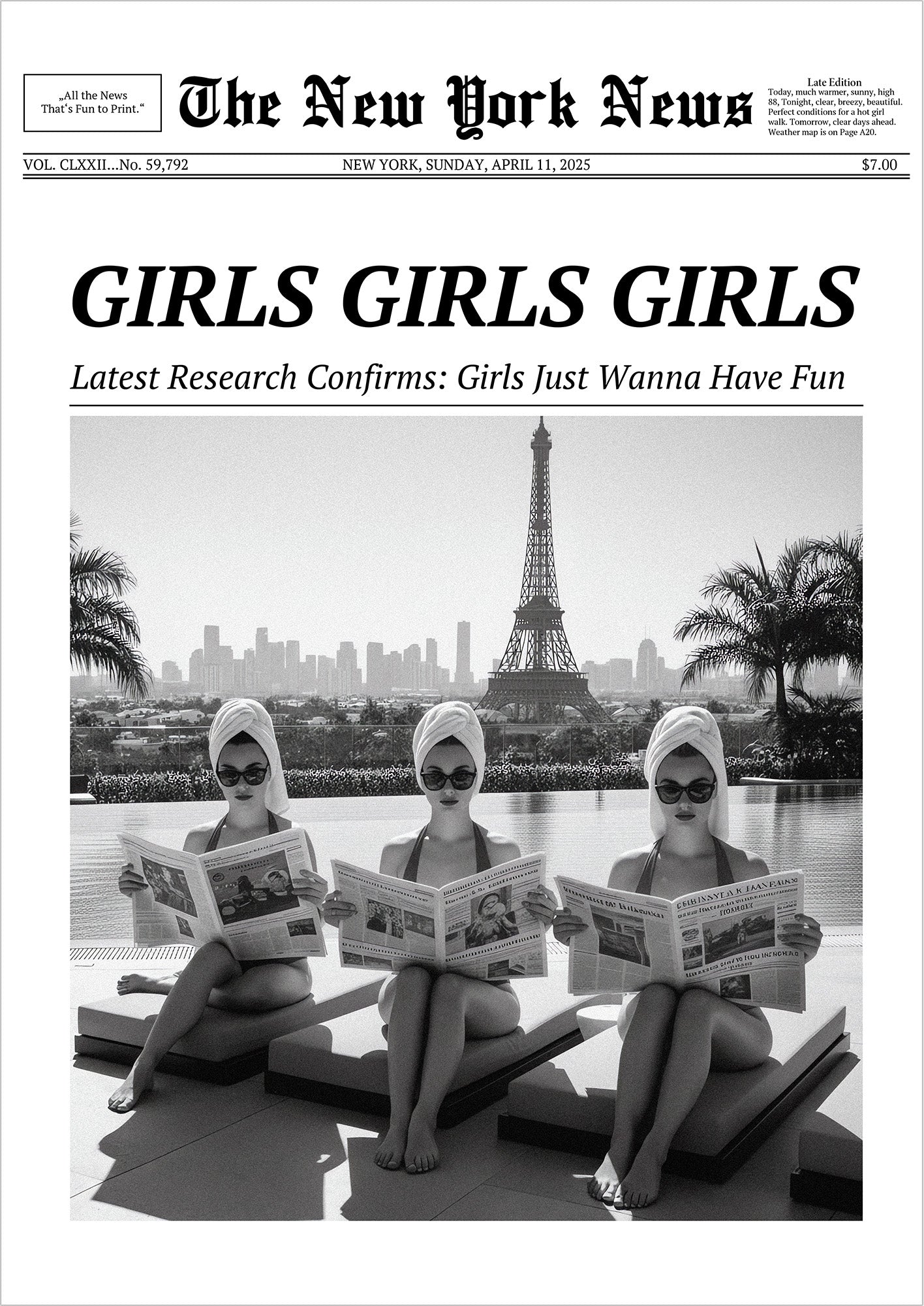 Poster GIRLS GIRLS GIRLS freigestellt