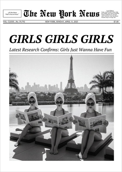 Poster GIRLS GIRLS GIRLS freigestellt