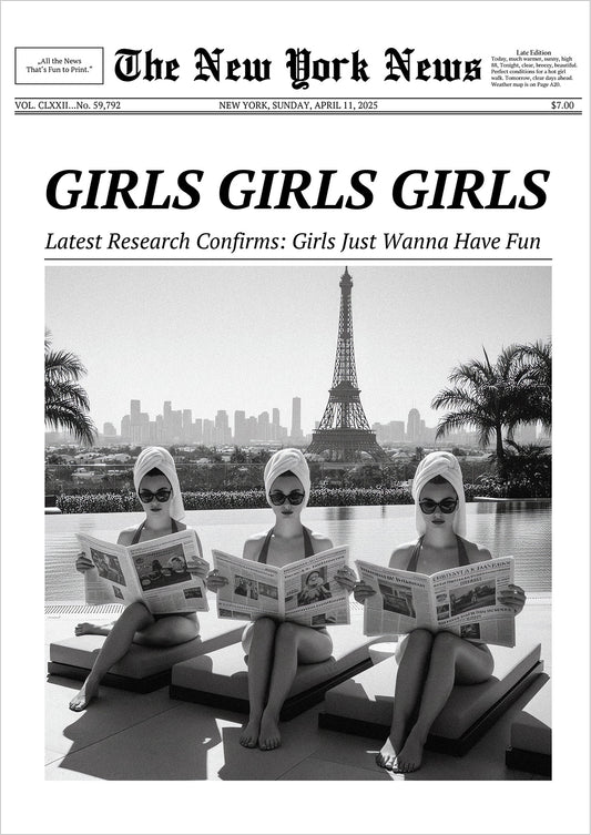 Poster GIRLS GIRLS GIRLS freigestellt