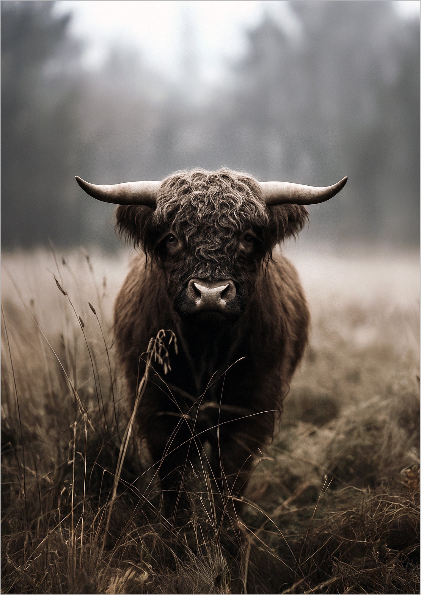 Poster Highland Cow freigestellt