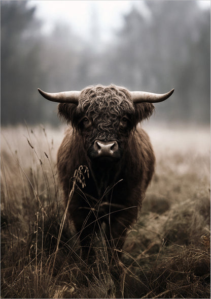 Poster Highland Cow freigestellt