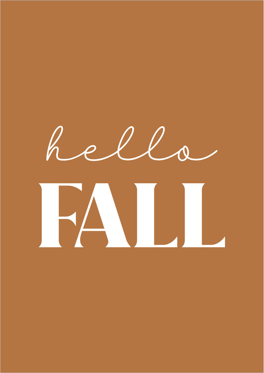 Poster Hello Fall freigestellt