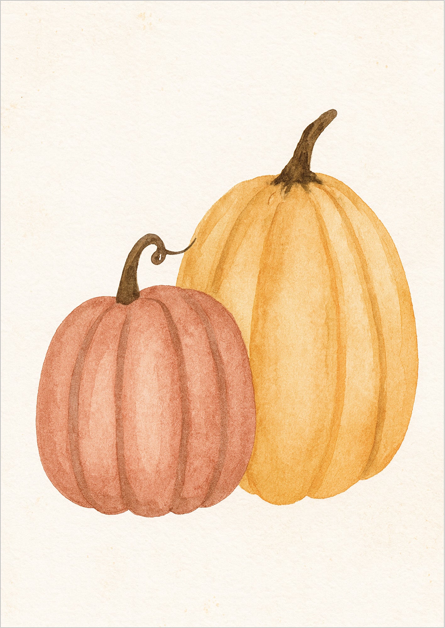 Poster Kürbis Illustration Watercolor freigestellt