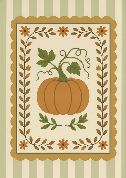 Poster Kürbis Ornament Illustration freigestellt