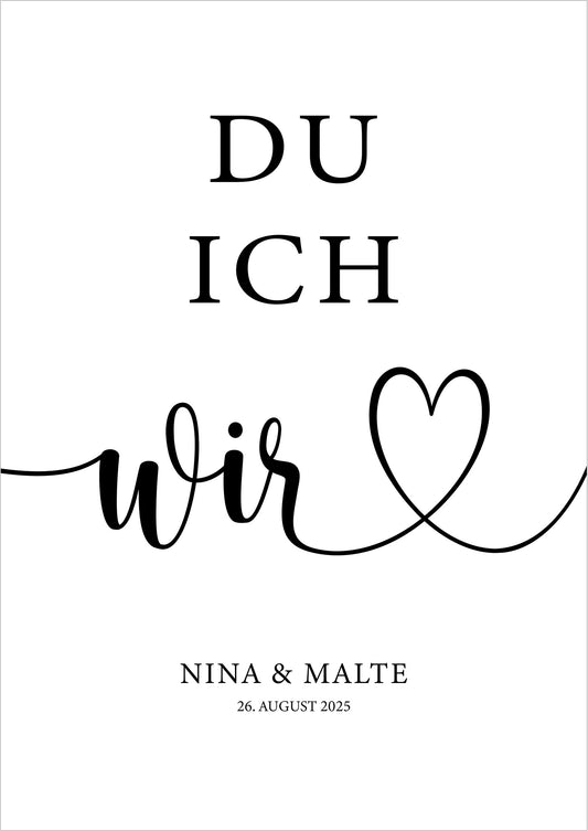 Poster Du Ich Wir freigestellt