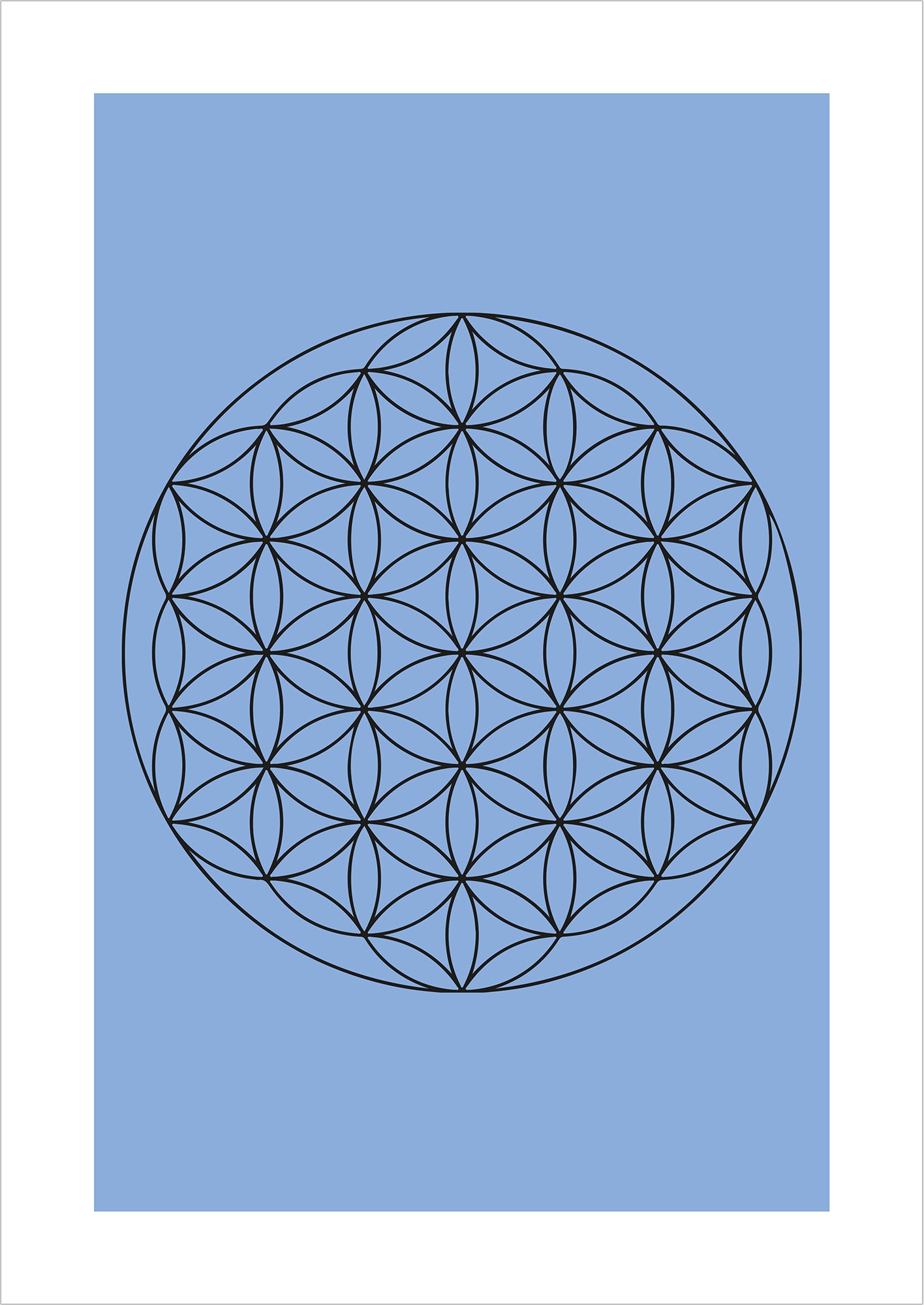 Lebensblume mit individuellem Hintergrund - Personalisiert