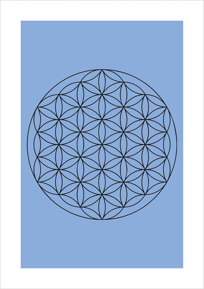 Lebensblume mit individuellem Hintergrund - Personalisiert