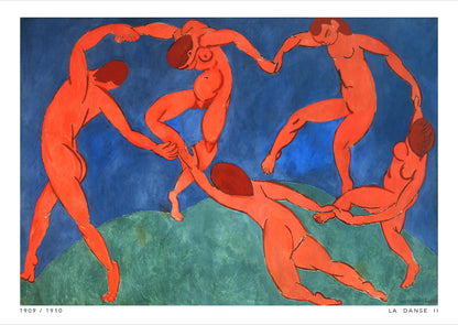 Dance II von Henri Matisse Poster auf weißem Hintergrund freigestellt