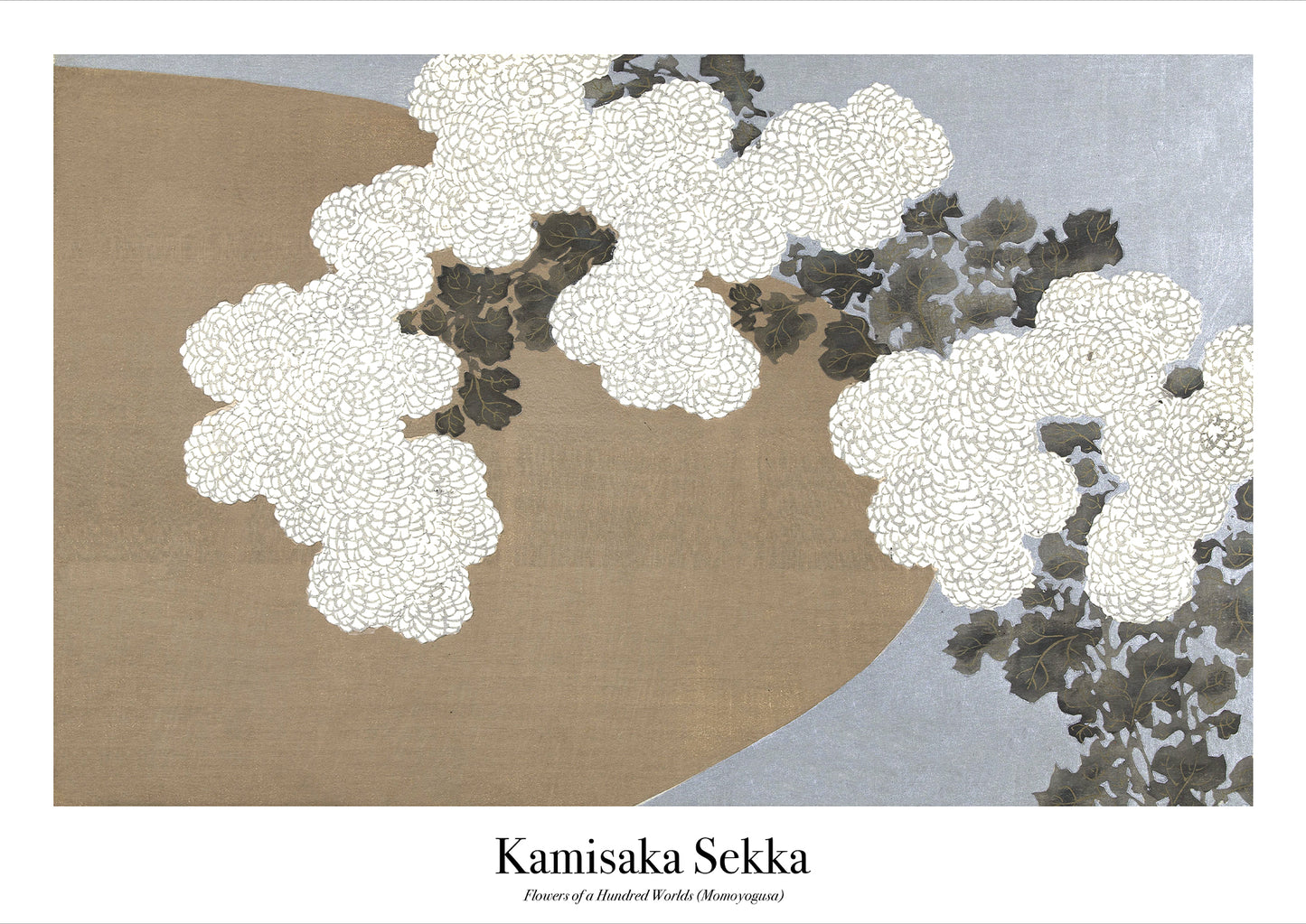 Kamisaka Sekka – Flowers of a Hundred Worlds (Momoyogusa) als hochwertiges Poster auf weißem Hintergrund freigestellt