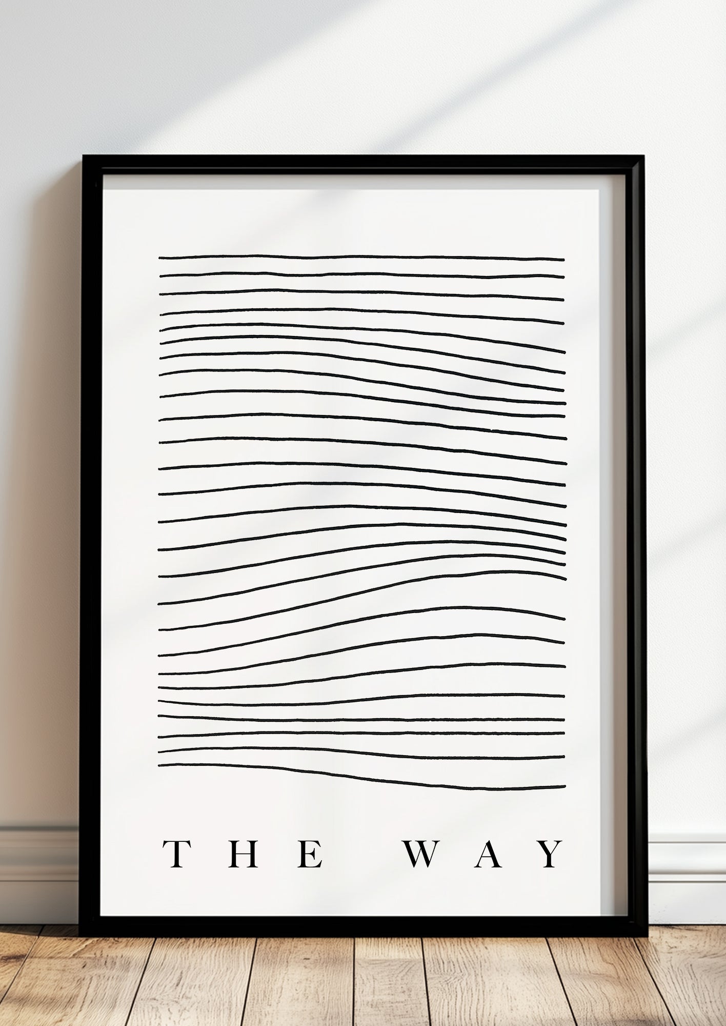 Grafisches Wandbild mit fließender Bewegung