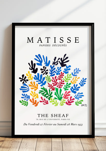 The Sheaf von Henri Matisse Kunstdruck im schwarzen Rahmen, an Wand gelehnt