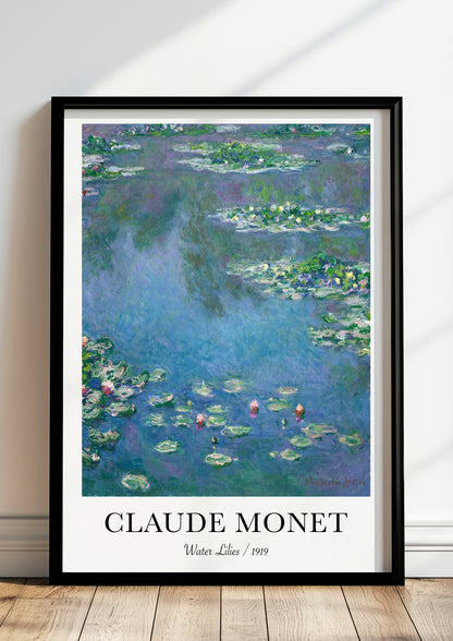 Gerahmtes Monet Poster mit Küstenlandschaft und Spaziergang bei Pourville – klassische Wanddeko