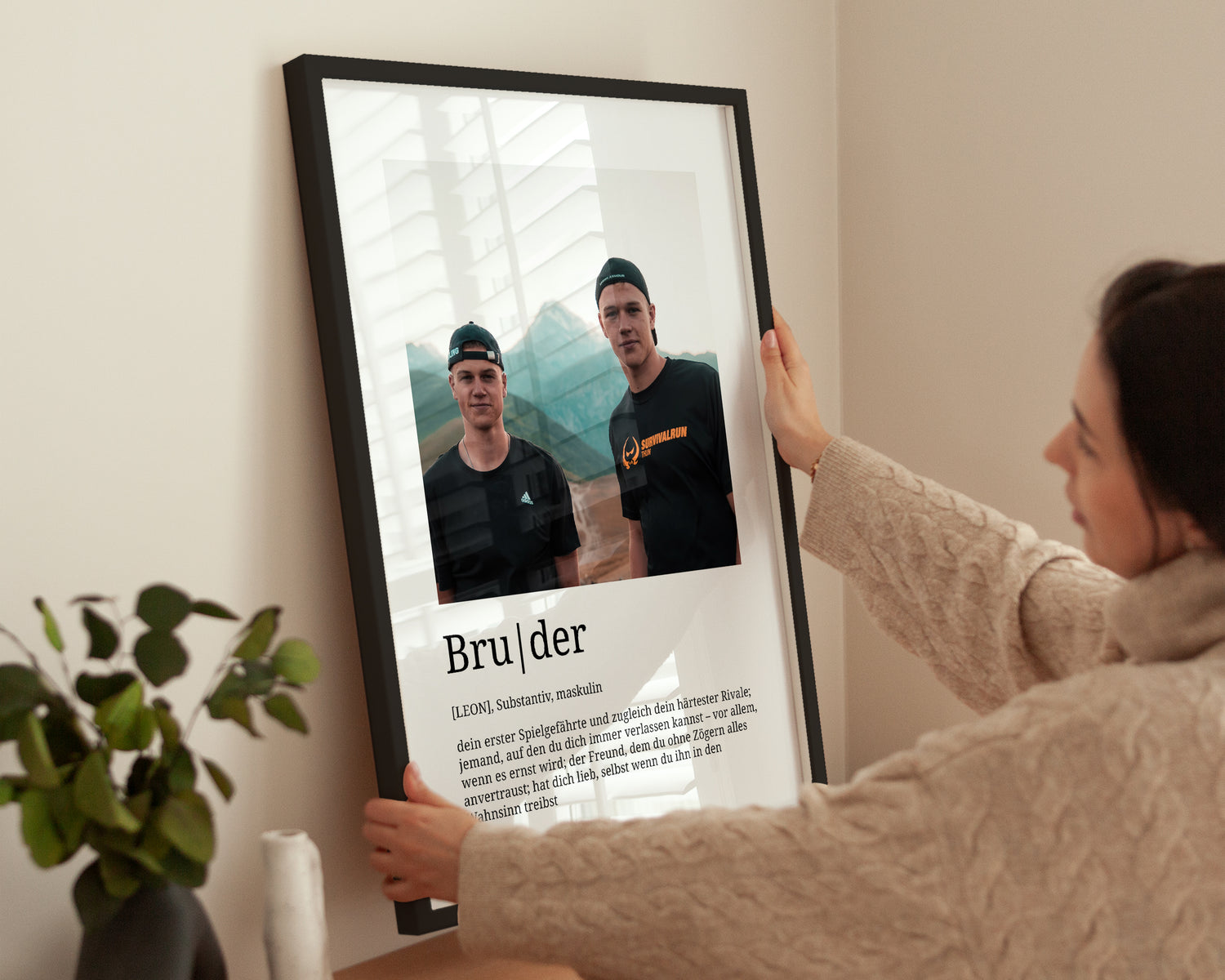 Personalisiertes Bruder Poster mit Foto, perfektes Geschenk für den Bruder zum Geburtstag